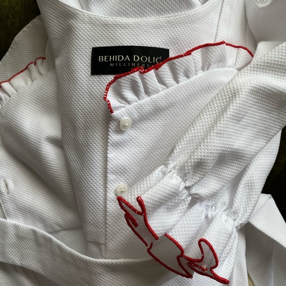 New Behida Dolić Ozzie Dress XS White with Red - Picture 6 of 6